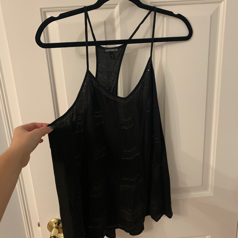 Black beaded tank